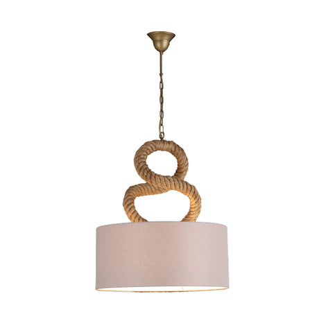 Vintage Light 26" Rope Pendant with Shade by Home Trends & Design at Eve Furniture