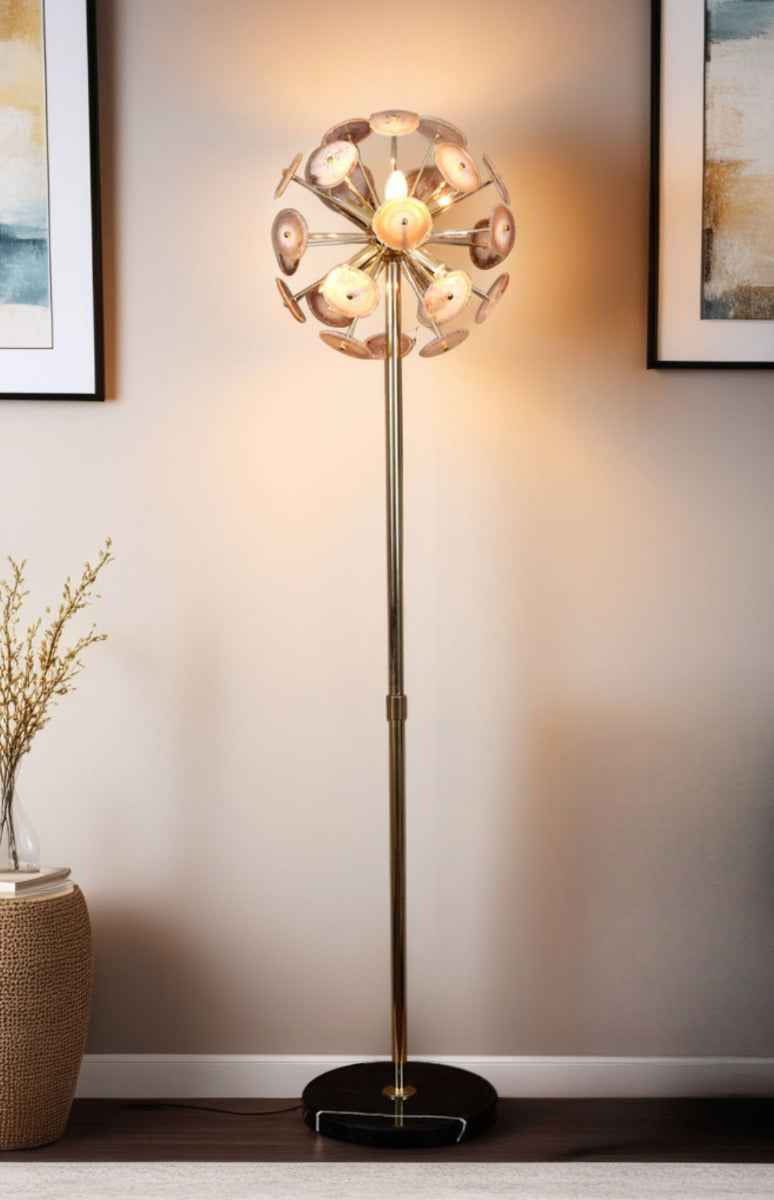 Vintage Light Agate and Marble Floor Lamp by Home Trends & Design at Eve Furniture