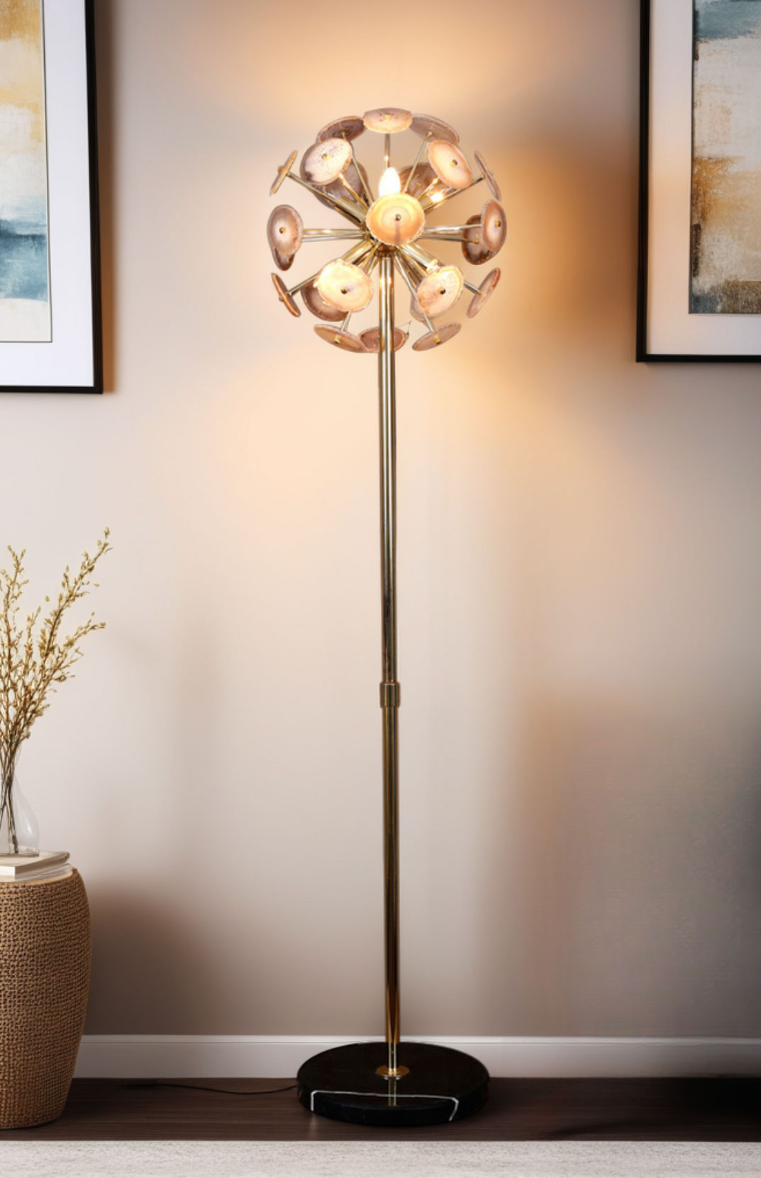 Vintage Light Agate and Marble Floor Lamp by Home Trends & Design at Eve Furniture