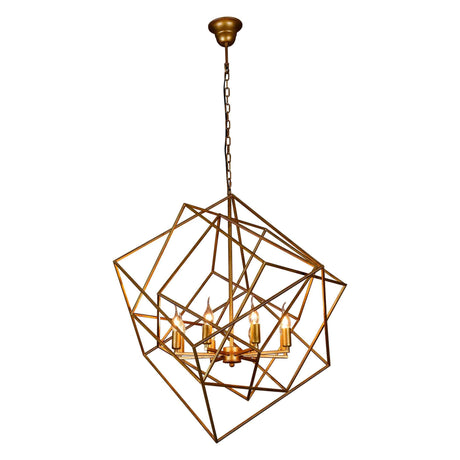 Vintage Light Geometric Pendant with Eight Lights by Home Trends & Design at Eve Furniture