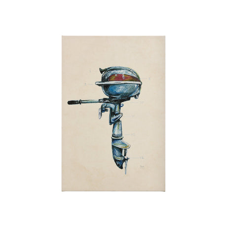 Vintage Motor I by Mercana Studio a Hand Embellished Textured Canvas by Mercana at Eve Furniture