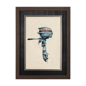 Vintage Motor I by Mercana Studio a Hand Embellished Textured Framed Art Print by Mercana at Eve Furniture
