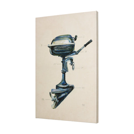 Vintage Motor II by Mercana Studio a Hand Embellished Textured Canvas by Mercana at Eve Furniture
