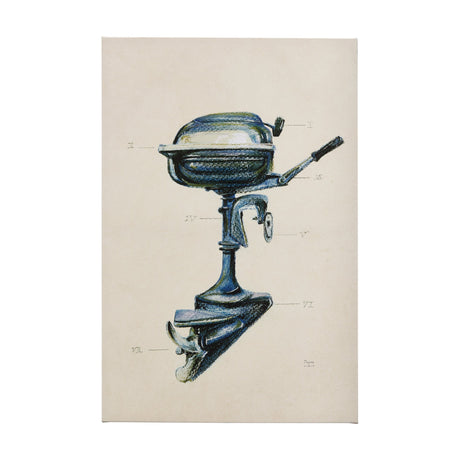 Vintage Motor II by Mercana Studio a Hand Embellished Textured Canvas by Mercana at Eve Furniture