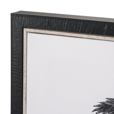 Vintage Palm Tree Drawing I by Les Palmiers Histoire Embellished Textured Framed Canvas by Mercana at Eve Furniture