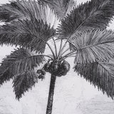 Vintage Palm Tree Drawing I by Les Palmiers Histoire Embellished Textured Framed Canvas by Mercana at Eve Furniture