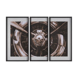 Vintage Propeller (Sepia) (Set of 3) by Ethan Harper Framed Artwork Matted under Glass by Mercana at Eve Furniture