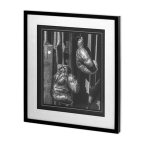 Vintage Sport - Boxing by Frank Assaf Hand Embellished Textured Framed Art Photo Matted under Glass by Mercana at Eve Furniture