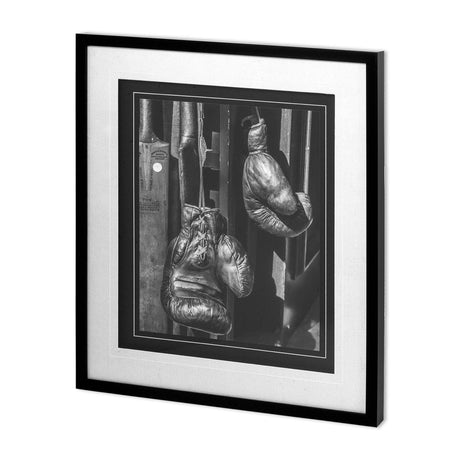 Vintage Sport - Boxing by Frank Assaf Hand Embellished Textured Framed Art Photo Matted under Glass by Mercana at Eve Furniture