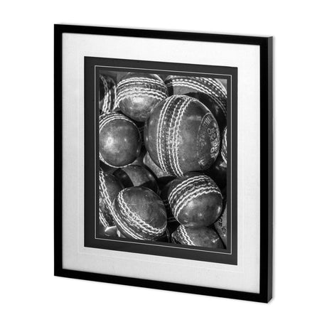 Vintage Sport - Cricket by Frank Assaf Hand Embellished Textured Framed Art Photo Matted under Glass by Mercana at Eve Furniture