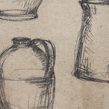 Vintage Tableware Sketch (Set of 2) by Mercana Studio Hand Embelished Textured Framed Canvas Matted by Mercana at Eve Furniture
