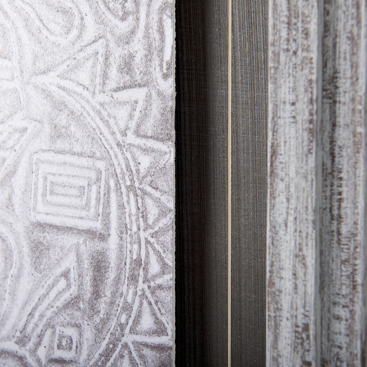 Vintage Tile Collection I by Mercana Studio a Hand Embellished Textured Framed Art Print by Mercana at Eve Furniture
