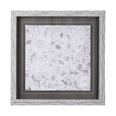Vintage Tile Collection I by Mercana Studio a Hand Embellished Textured Framed Art Print by Mercana at Eve Furniture