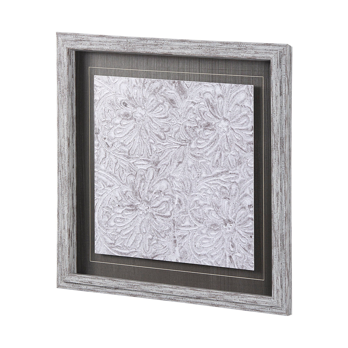 Vintage Tile Collection II by Mercana Studio a Hand Embellished Textured Framed Art Print by Mercana at Eve Furniture