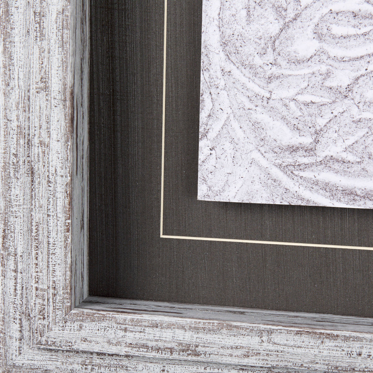Vintage Tile Collection II by Mercana Studio a Hand Embellished Textured Framed Art Print by Mercana at Eve Furniture