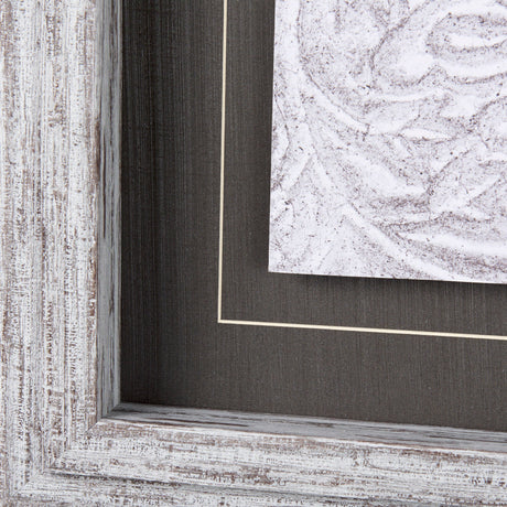 Vintage Tile Collection II by Mercana Studio a Hand Embellished Textured Framed Art Print by Mercana at Eve Furniture