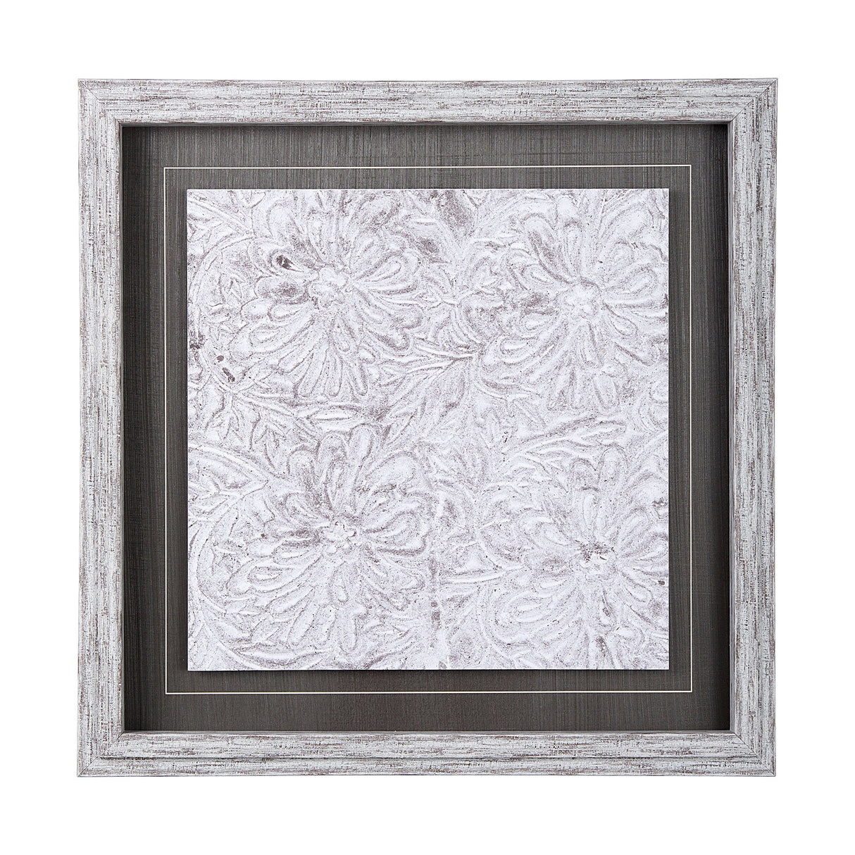 Vintage Tile Collection II by Mercana Studio a Hand Embellished Textured Framed Art Print by Mercana at Eve Furniture