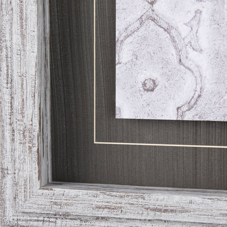 Vintage Tile Collection III by Mercana Studio a Hand Embellished Textured Framed Art Print by Mercana at Eve Furniture