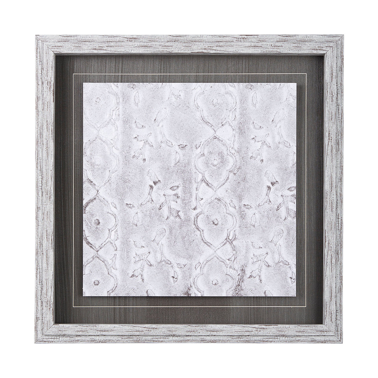 Vintage Tile Collection III by Mercana Studio a Hand Embellished Textured Framed Art Print by Mercana at Eve Furniture