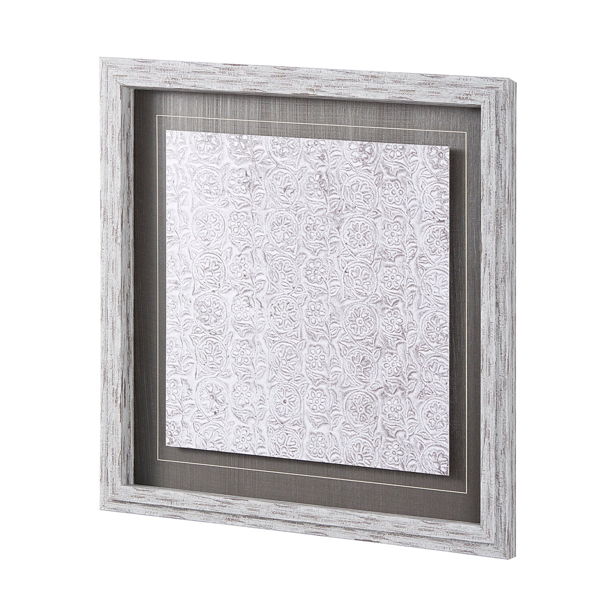 Vintage Tile Collection IV by Mercana Studio a Hand Embellished Textured Framed Art Print by Mercana at Eve Furniture