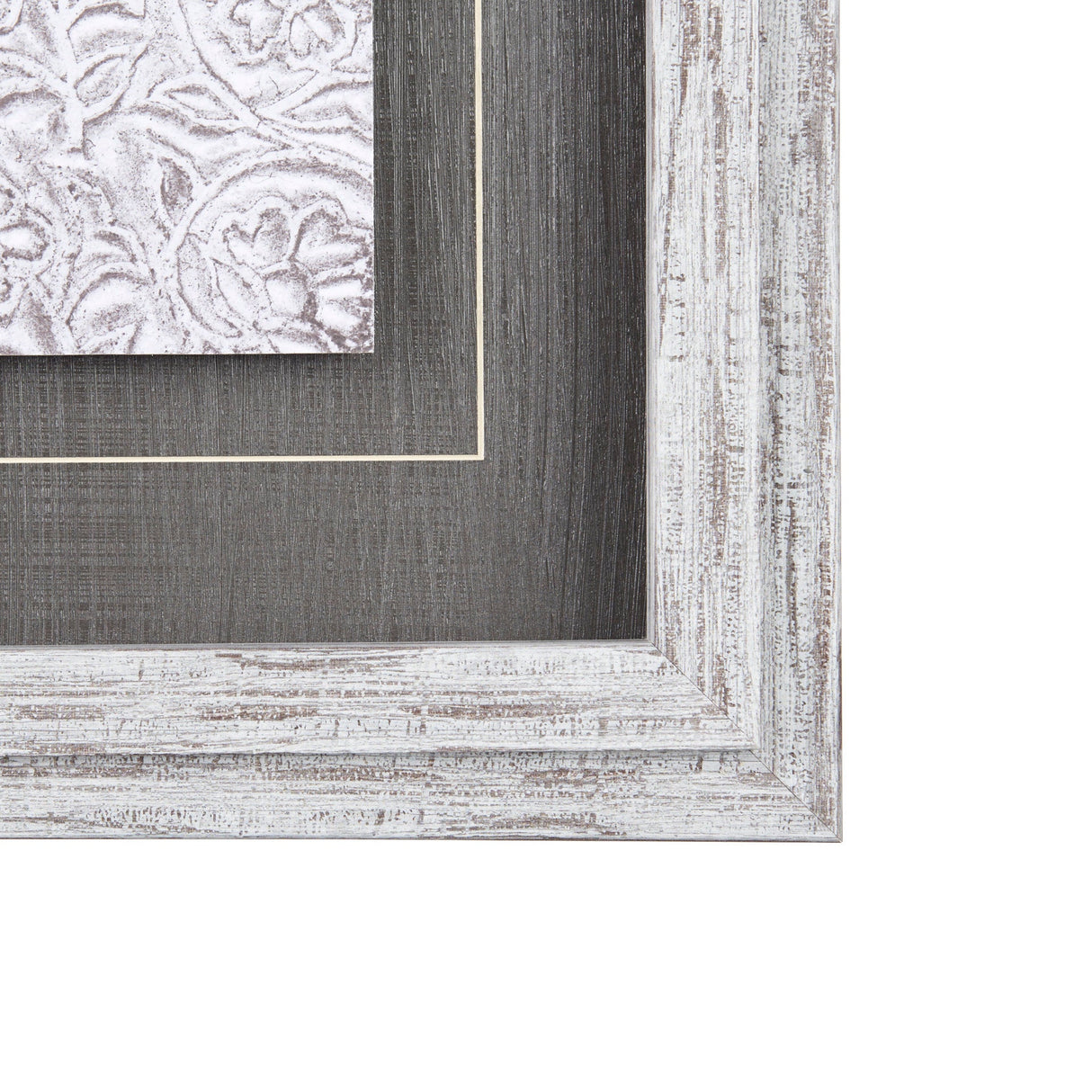 Vintage Tile Collection IV by Mercana Studio a Hand Embellished Textured Framed Art Print by Mercana at Eve Furniture
