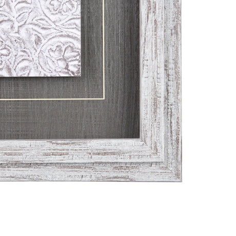 Vintage Tile Collection IV by Mercana Studio a Hand Embellished Textured Framed Art Print by Mercana at Eve Furniture