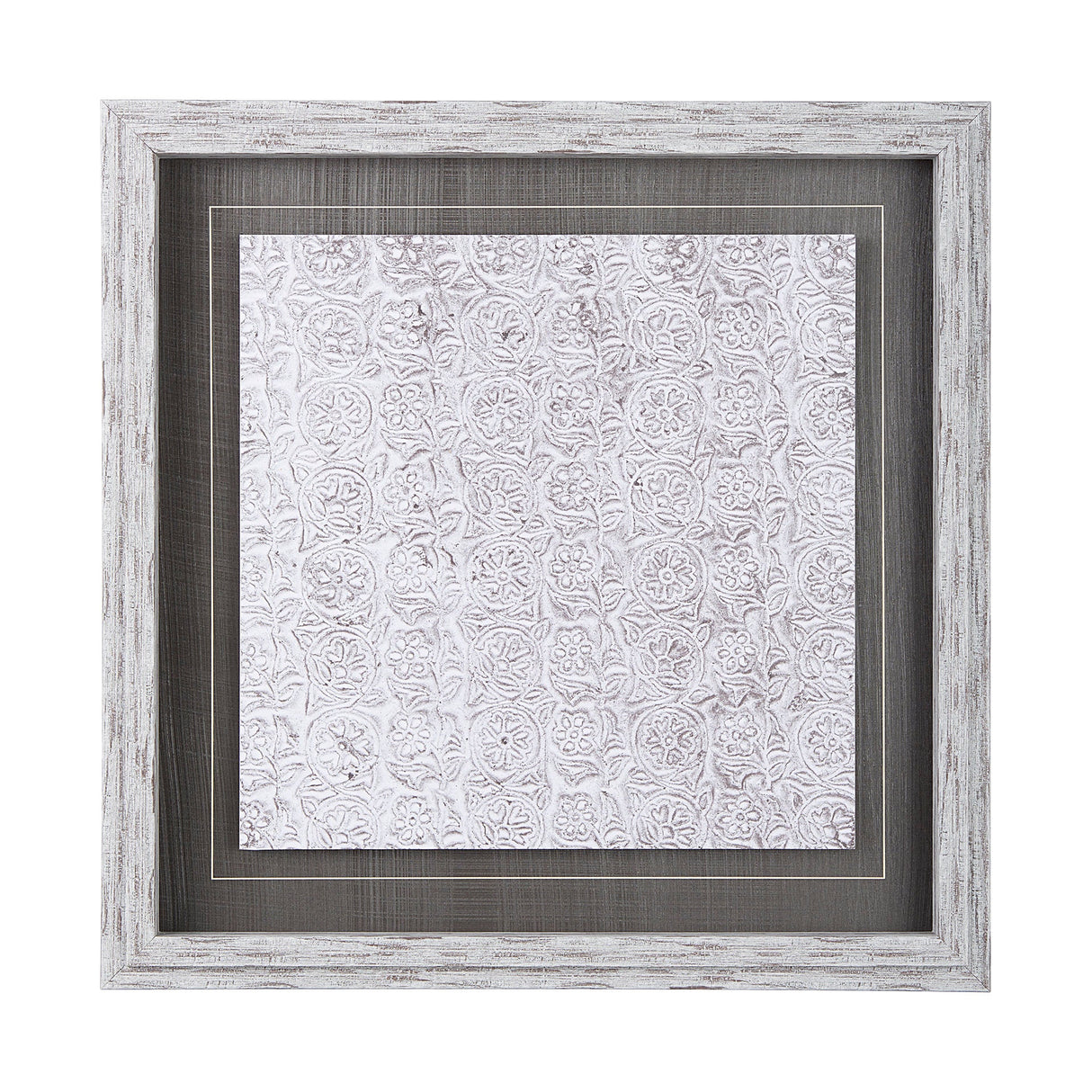 Vintage Tile Collection IV by Mercana Studio a Hand Embellished Textured Framed Art Print by Mercana at Eve Furniture