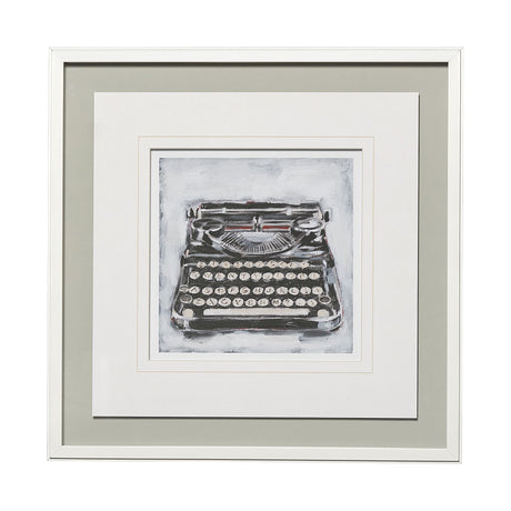 Vintage Typewriter I by Ethan Harper a Framed Art Print Matted under Glass by Mercana at Eve Furniture