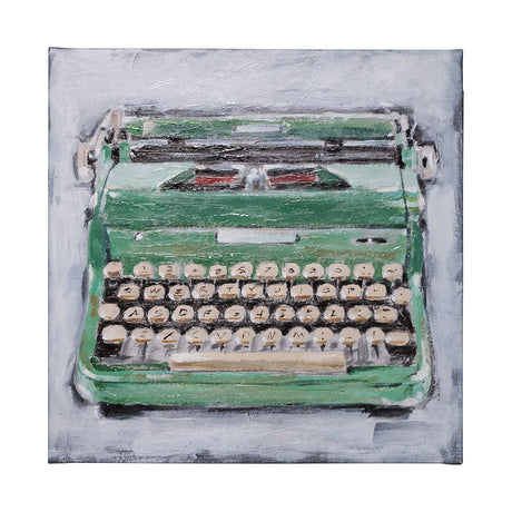 Vintage Typewriter II by Ethan Harper a Hand Embellished Textured Canvas by Mercana at Eve Furniture