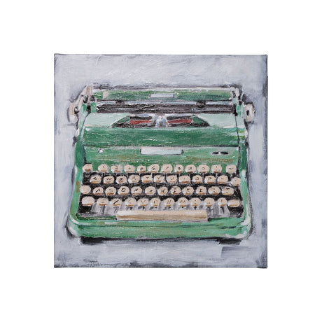 Vintage Typewriter II by Ethan Harper a Hand Embellished Textured Canvas by Mercana at Eve Furniture