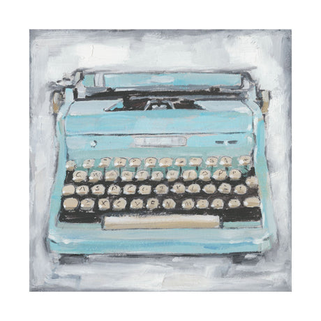Vintage Typewriter III by Ethan Harper a Hand Embellished Textured Canvas by Mercana at Eve Furniture