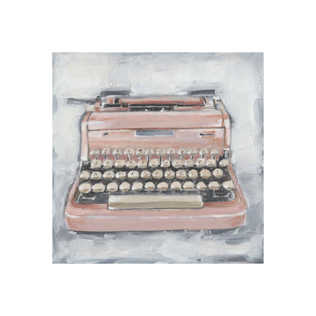 Vintage Typewriter IV by Ethan Harper a Hand Embellished Textured Canvas by Mercana at Eve Furniture