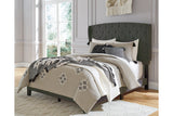 Vintasso Charcoal King Upholstered Platform Bed by Ashley at Eve Furniture