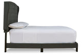 Vintasso Charcoal King Upholstered Platform Bed by Ashley at Eve Furniture