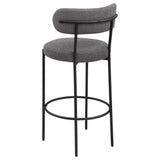 Viola Boucle Upholstered Bar Stool Black (Set of 2)