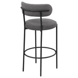 Viola Boucle Upholstered Bar Stool Black (Set of 2)