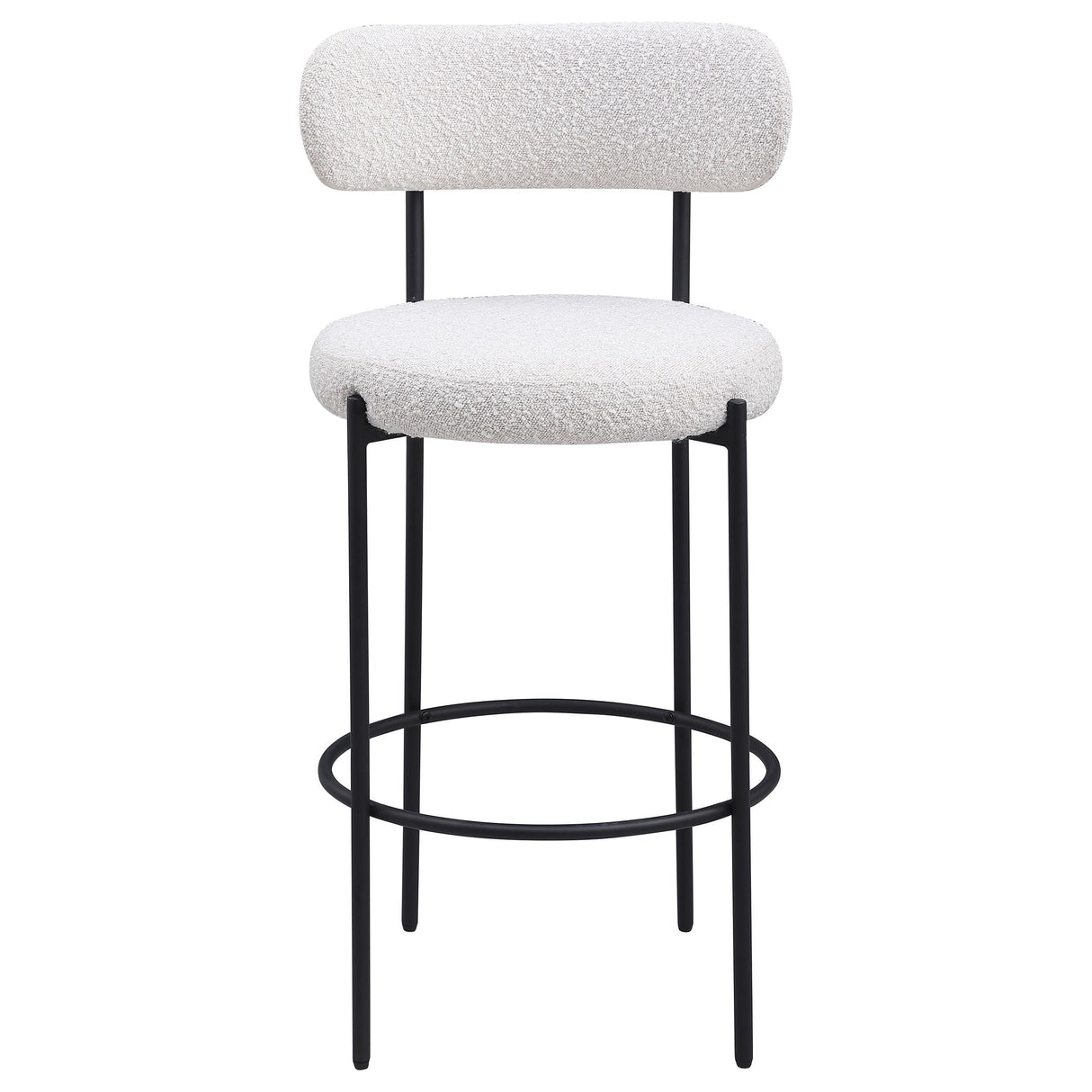 Viola Boucle Upholstered Bar Stool Cream (Set of 2)