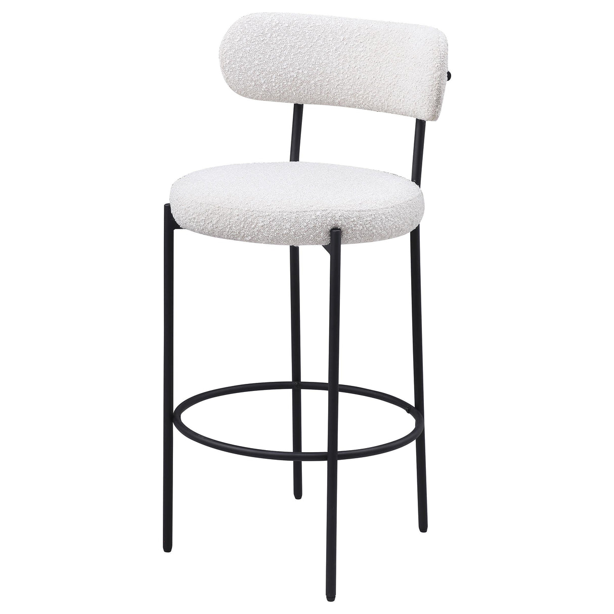 Viola Boucle Upholstered Bar Stool Cream (Set of 2)