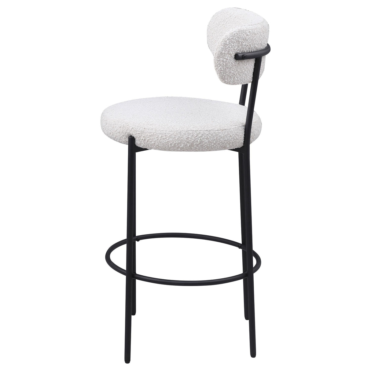 Viola Boucle Upholstered Bar Stool Cream (Set of 2)