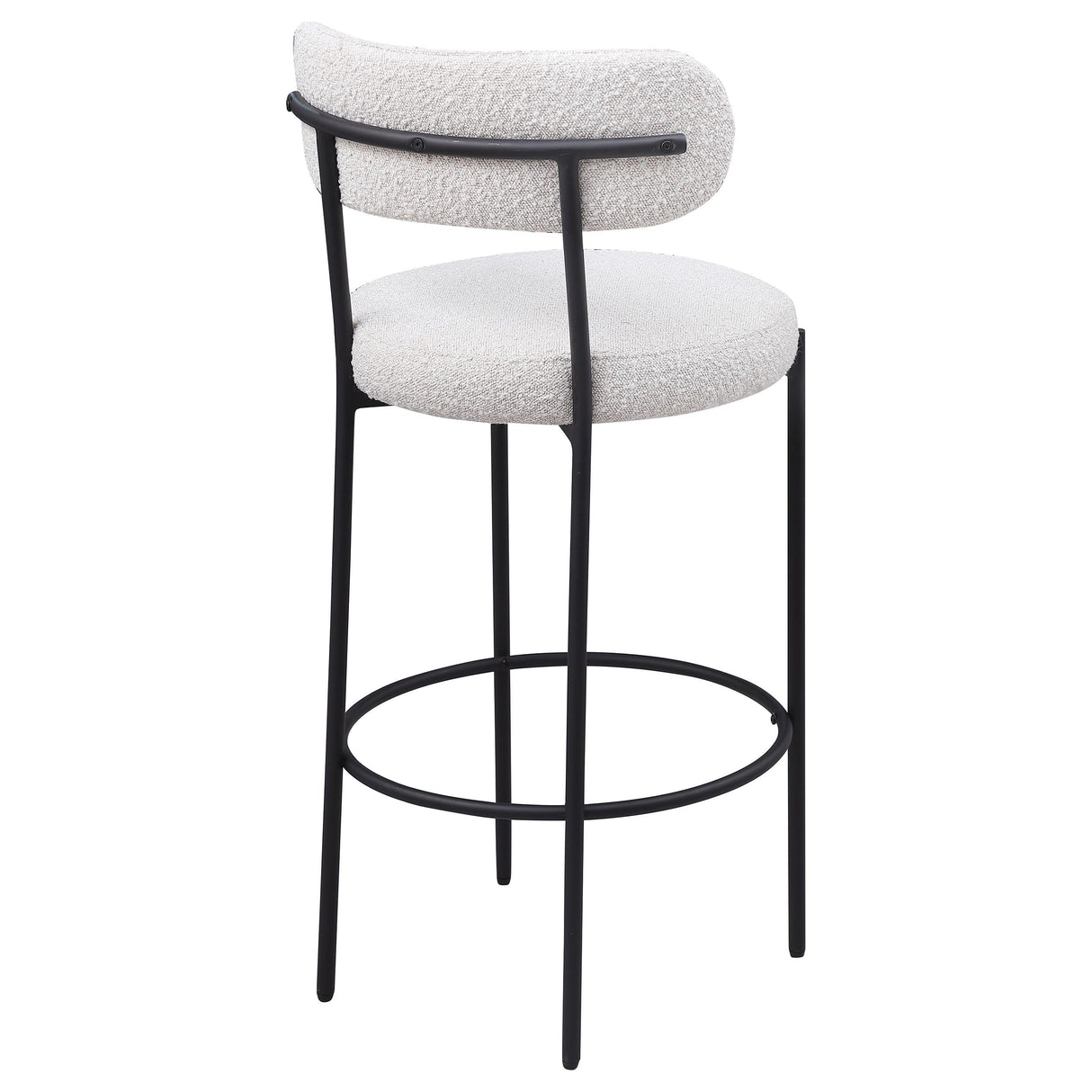 Viola Boucle Upholstered Bar Stool Cream (Set of 2)