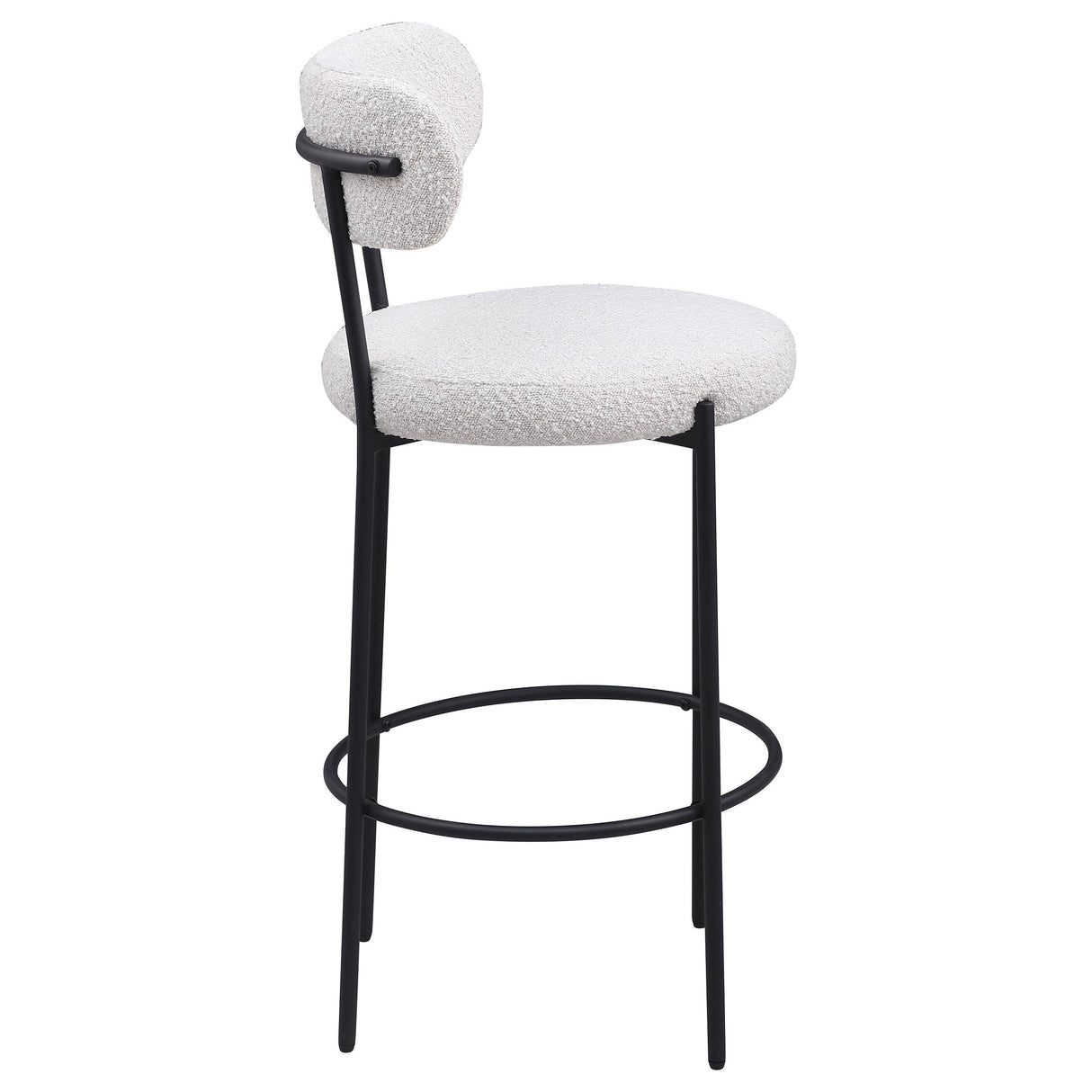 Viola Boucle Upholstered Bar Stool Cream (Set of 2)