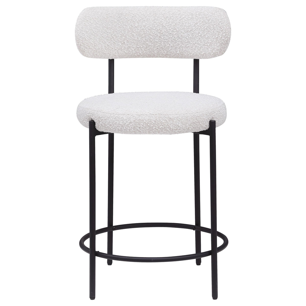 Viola Boucle Upholstered Counter Stool Cream (Set of 2)