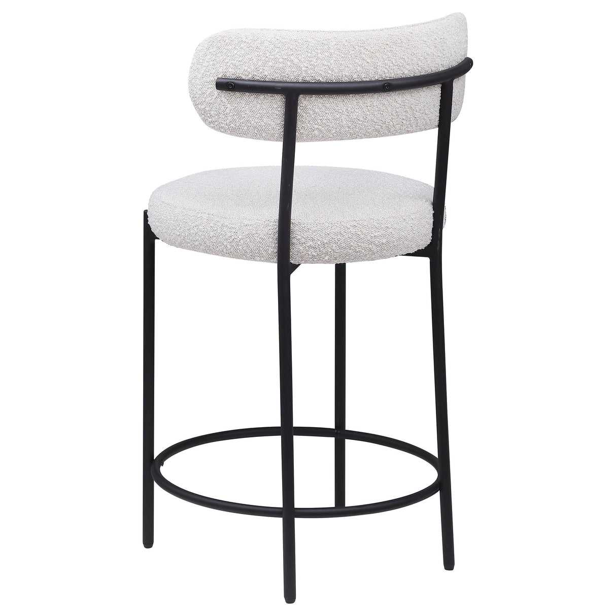 Viola Boucle Upholstered Counter Stool Cream (Set of 2)