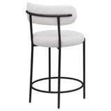 Viola Boucle Upholstered Counter Stool Cream (Set of 2)