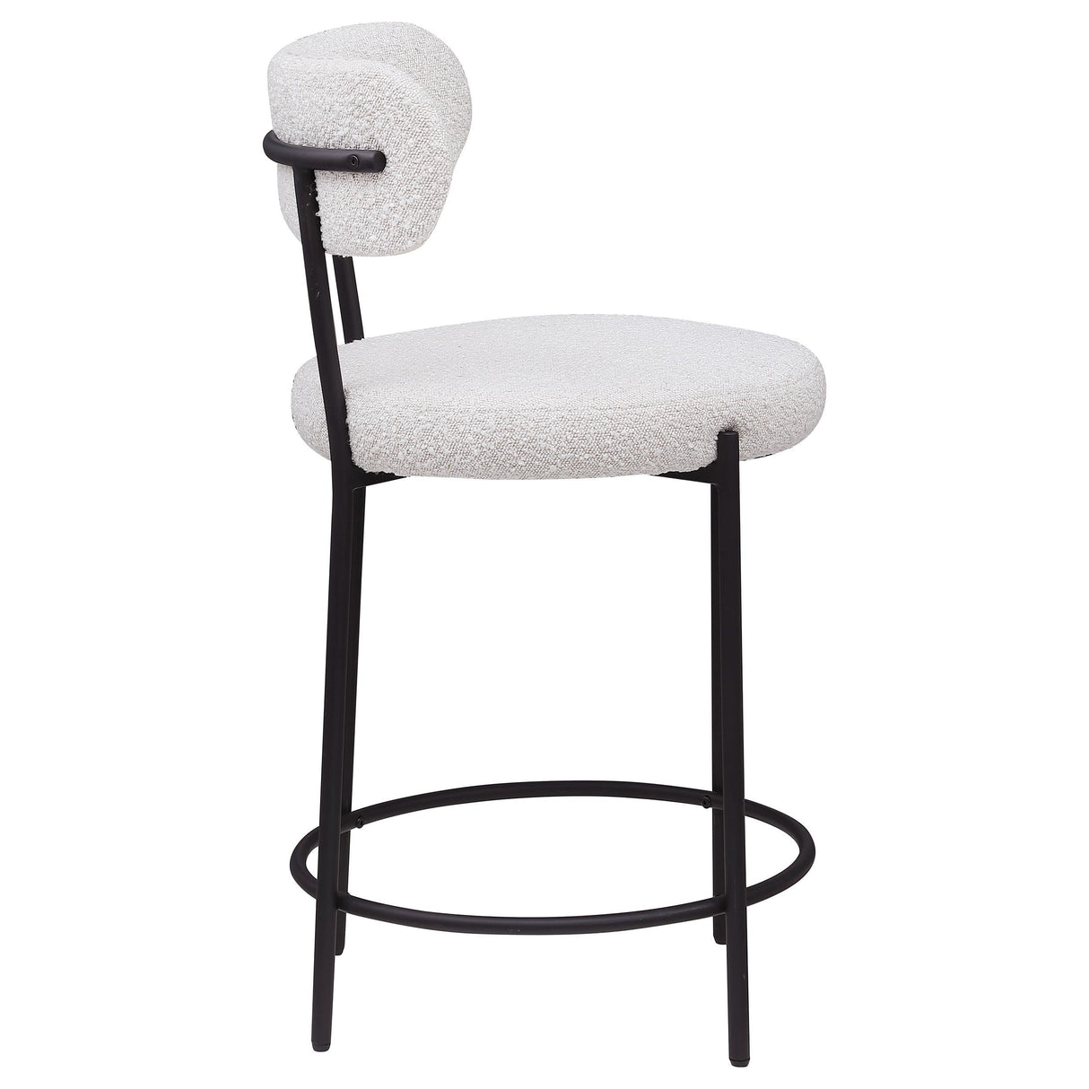 Viola Boucle Upholstered Counter Stool Cream (Set of 2)