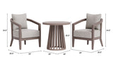 Viola Brown Outdoor Patio Seating Set by Zuomod at Eve Furniture