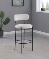 Viola Cream Boucle Upholstered Bar Stool, Set of 2 by Coaster at Eve Furniture