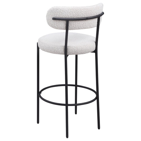 Viola Cream Boucle Upholstered Bar Stool, Set of 2 by Coaster at Eve Furniture