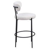 Viola Cream Boucle Upholstered Bar Stool, Set of 2 by Coaster at Eve Furniture