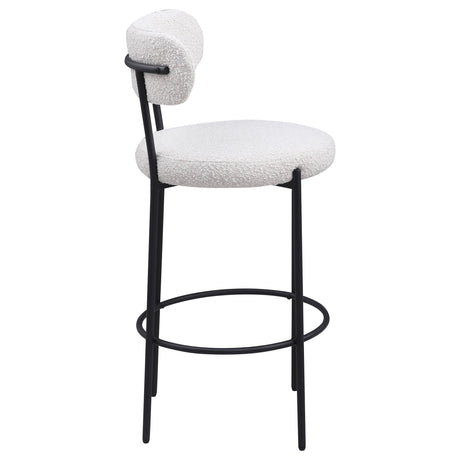 Viola Cream Boucle Upholstered Bar Stool, Set of 2 by Coaster at Eve Furniture